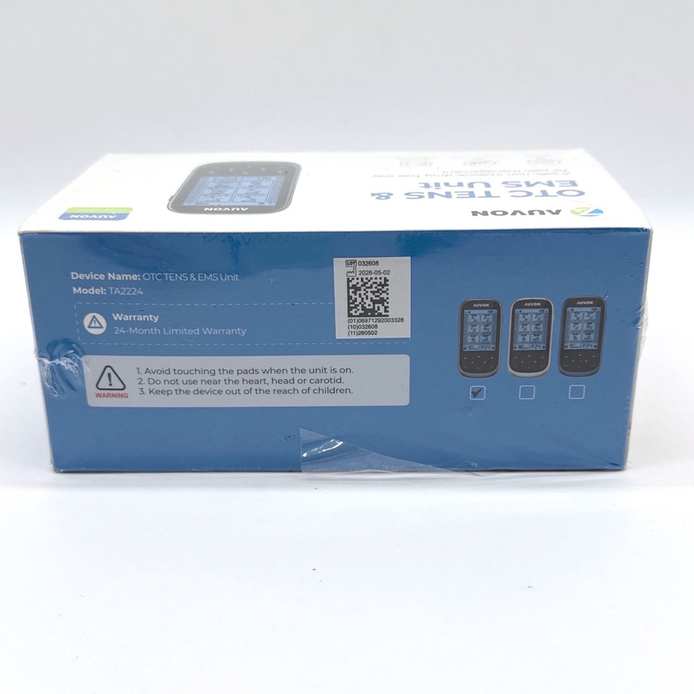 AUVON OTC TENS & EMS Classic Series 24 Modes 40 Levels Pain Relief NEW - Picture 2 of 5